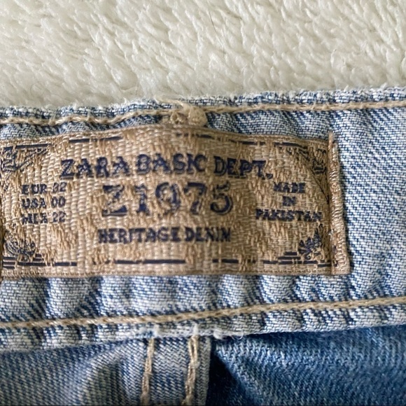 Zara Basic Z1975 denim distressed jeans size 00 - Picture 6 of 8